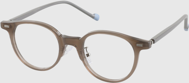 누엘레맨 누엘레멘 유니크 컬러 믹스 라운드 뿔테 + 케이스 세트