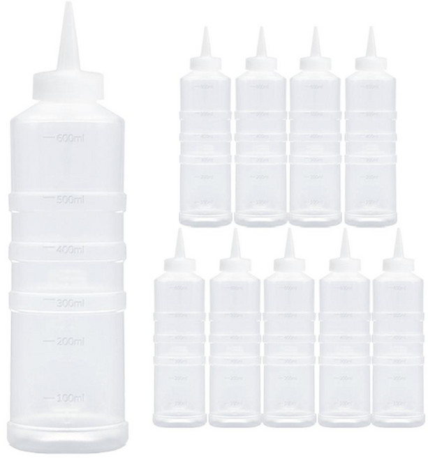 Ilsangsokbanzzak 韓國製造 可剪式醬料擠壓瓶, 600ml, 10個