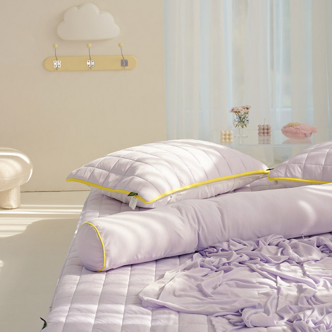 누비지오 냉감 바디필로우 커버 솜포함, 스파쿨링 라벤더