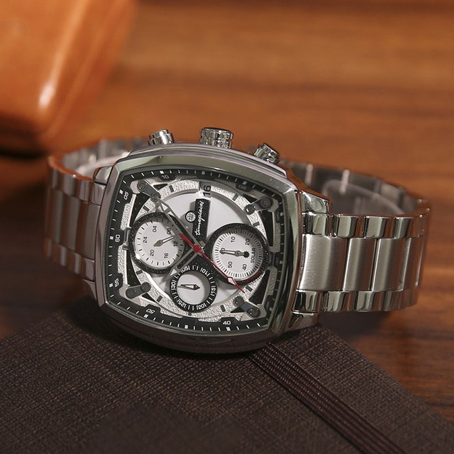 오에스티 남성용 풀스테인리스스틸 올인원 얼티밋 솔라워치 프리미엄 메탈 시계