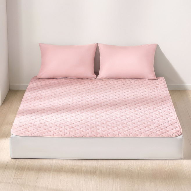 데시뉴 에센스 항균 누빔 침대패드 고정밴드형, 핑크