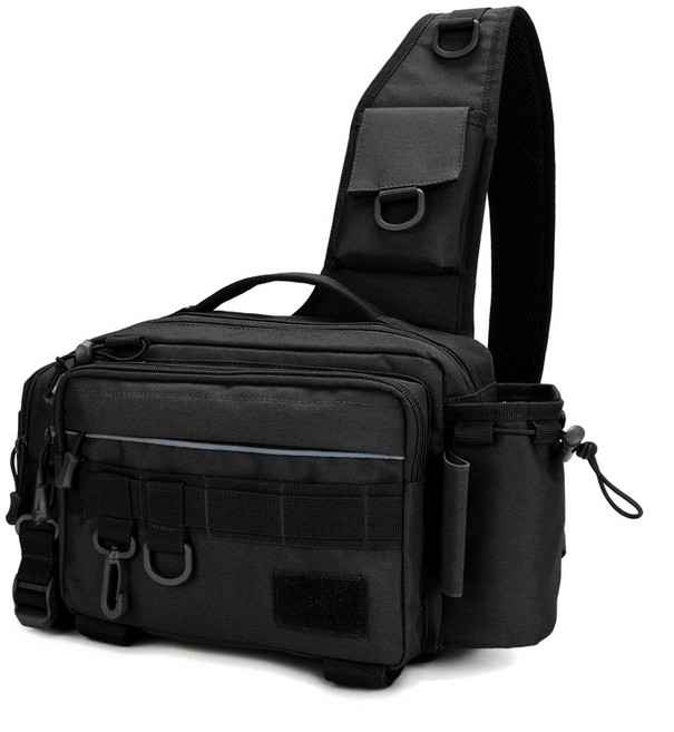 BAGnBAGs 다용도 낚시 슬링백 LF-8816, 블랙