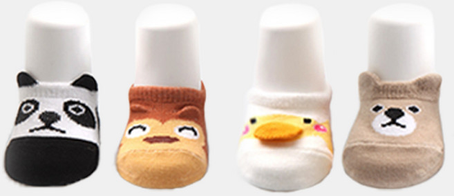 하이베이비키즈 유아용 입체동물원 덧신 4종 세트