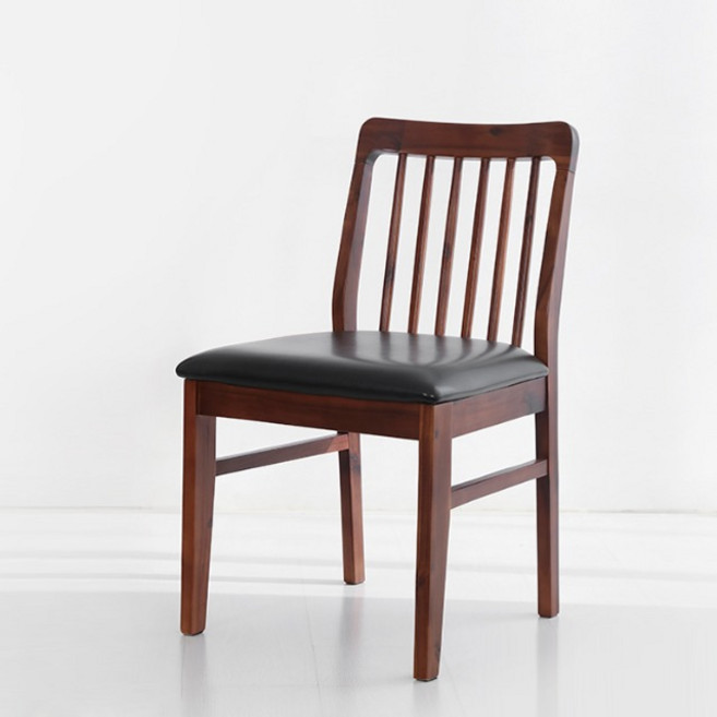 마켓비 비엣트 아카시아 원목의자 BDC02, 다크브라운, 1개