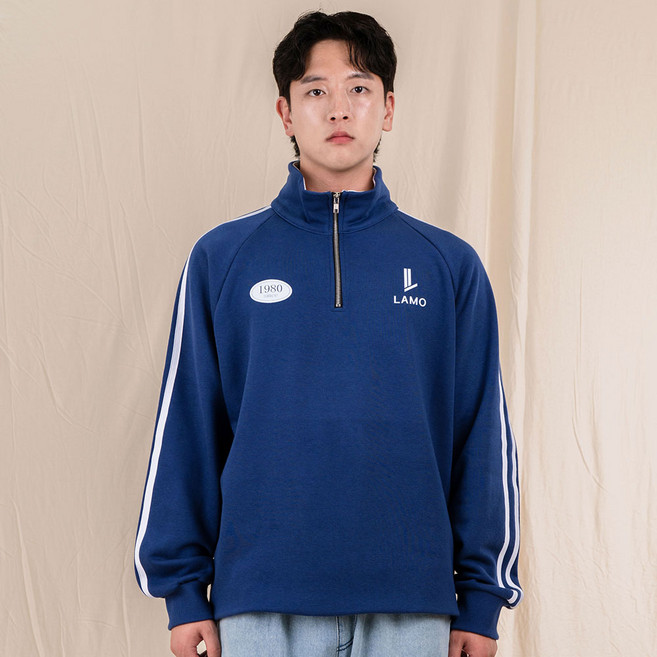 엘라모 남녀공용 트랙 반집업 카라 맨투맨