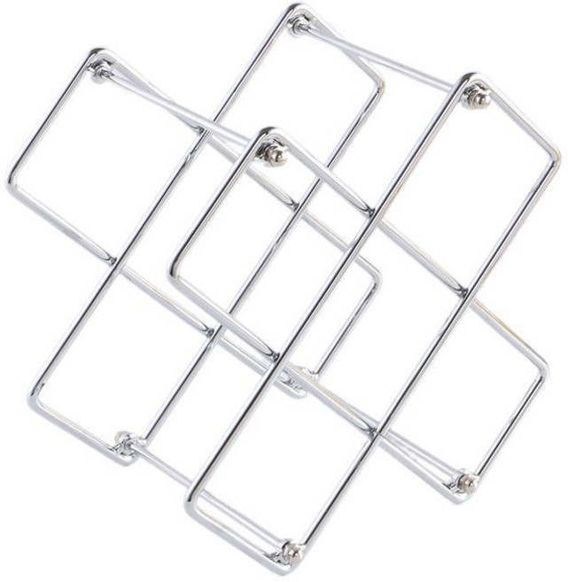 인테리어 와인거치대 철제렉 YT_RA1189, 실버, 1개