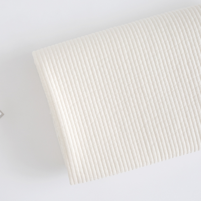 릴리패브릭 줄누빔 바이오 워싱 양면 60수 고밀도 면 부드러운 원단 7mm 바닐라 연습용 홈패션용, 내츄럴, 1개