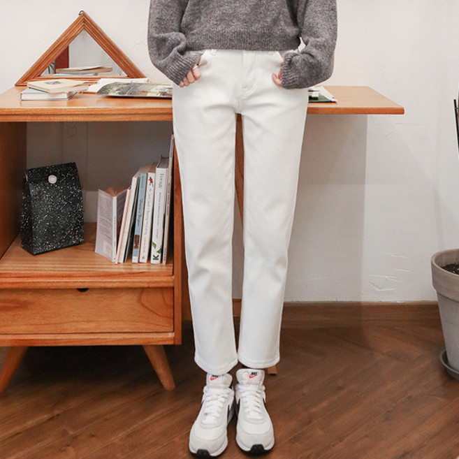 SUBI.JEANS 女款內刷毛寬鬆版型牛仔褲 SP7172