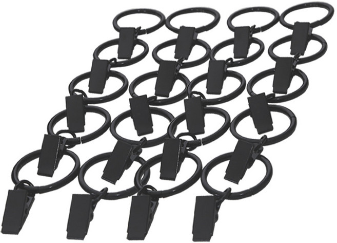 썬데코 메탈집게링 35mm, 블랙, 20개