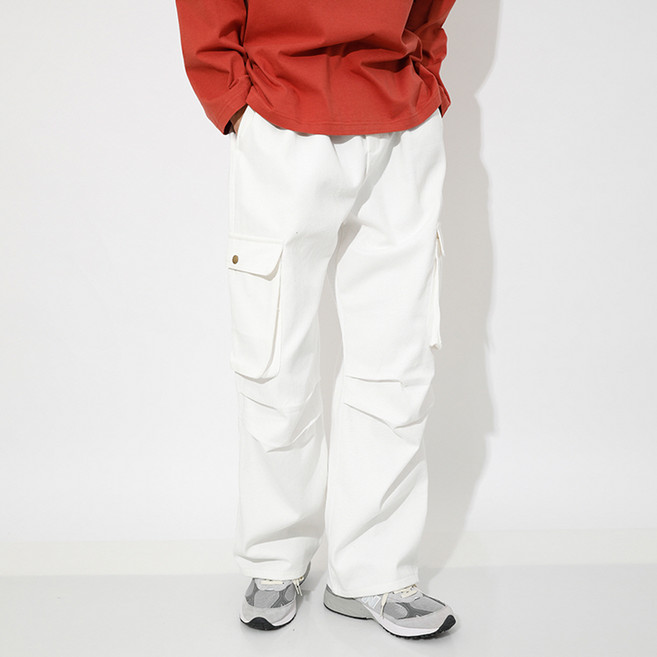 해리슨 남녀공용 밴딩 와이드 카고 팬츠 HA-1295 MON1056