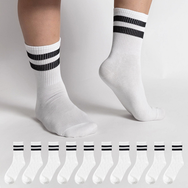 시너싹스 남성용 링글 중목 양말 10켤레 세트