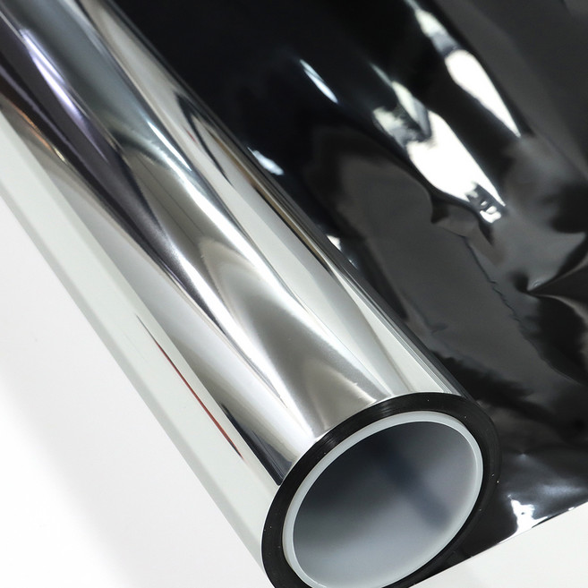 원에스 데코사랑 창문시트지 윈도우 점착 암막필름, 실버아웃 유광 (SVOUT122)