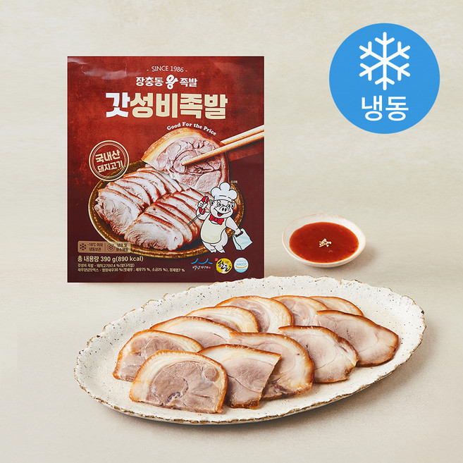 장충동왕족발 갓성비 순살 족발 180g x 2개입 + 새우믹스맛 양념 15g x 2개입 세트 (냉동), 1세트