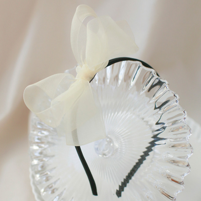 럭키밤비네 여아용 샤벳 오간자 미니 헤어밴드