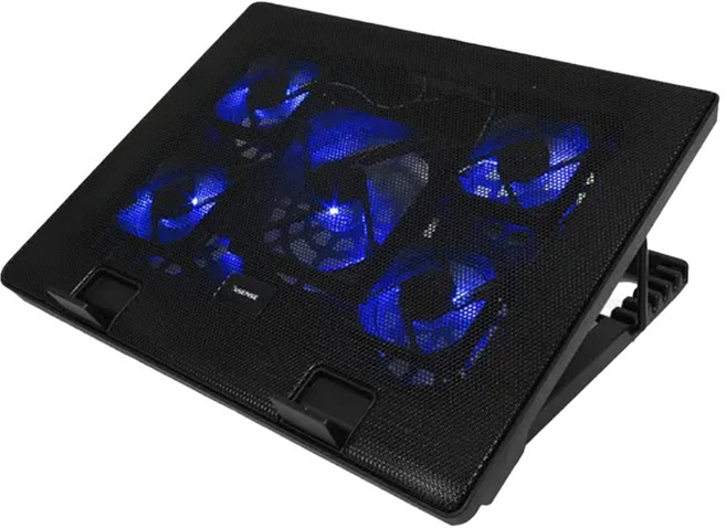 ESENSE 逸盛 E-C11 冷光五風扇筆電散熱墊 22-WNF011BK 380 x 290 x 32mm, 黑色, 1個