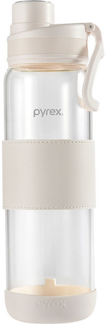 Corelle Brands 康寧餐具 直飲便攜耐熱玻璃水瓶, 奶油白, 1個, 920ml