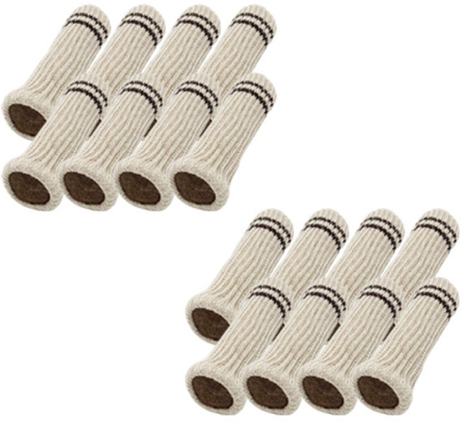 포인트 라인 의자 가구 발커버, 베이지, 16개