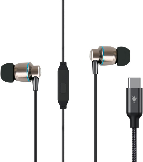 Nutz 2way 스피커 DAC C타입 유선이어폰, NE-50, 블랙