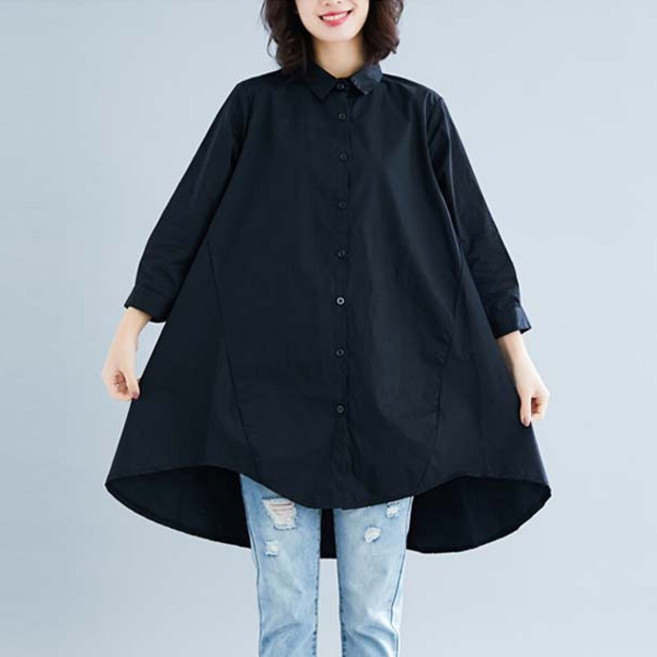 Seonbit Def 女款寬鬆疊穿襯衫洋裝