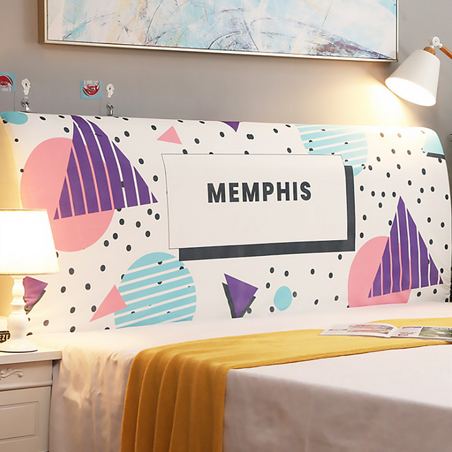 마켓에이 소프트 프린팅 올 침대헤드 커버, TYPE21