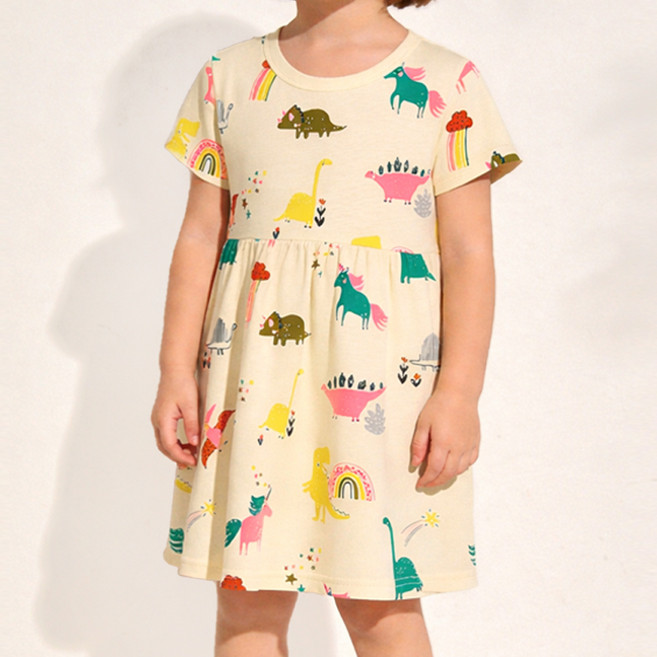 woojooi 兒童小恐龍厚棉連身裙