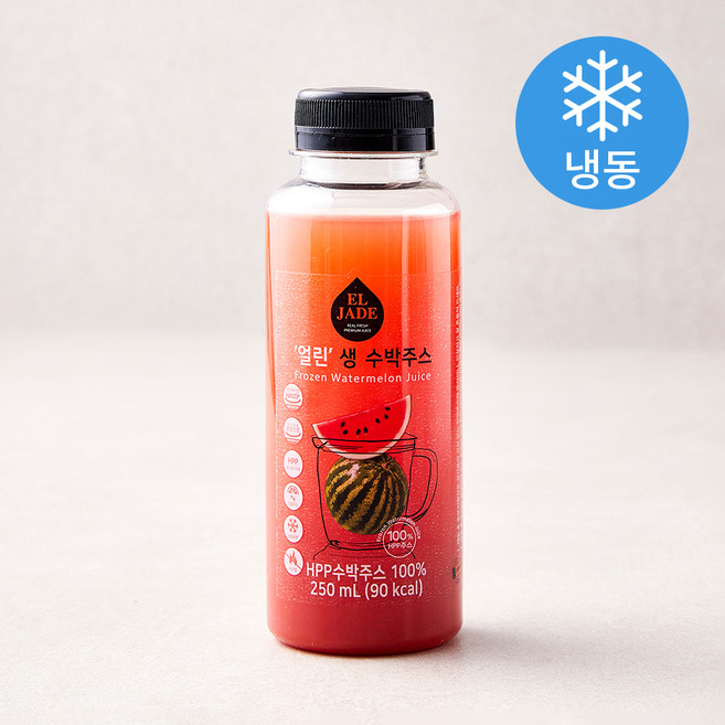 엘제이드 무가당 얼린 생 수박주스 (냉동), 250ml, 1개