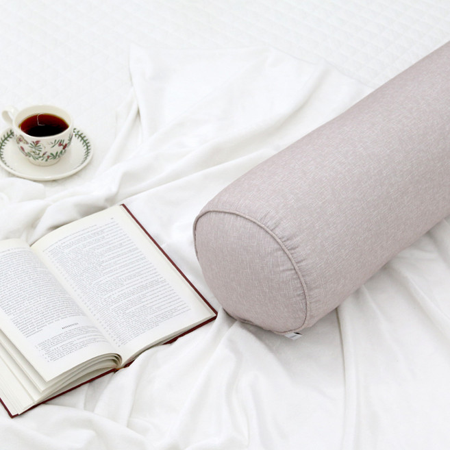 우리앤데코 샤이니 원형 롱쿠션커버, 라이트 퍼플