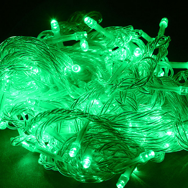 지아이비 LED 은하수전구 288구 DC24V 24m, 투명(선), 초록(전구), 1개