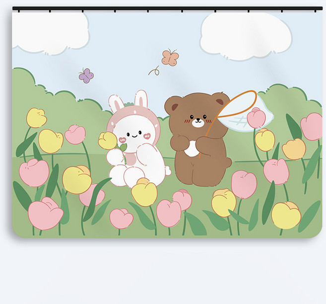 도림 귀여운 애니멀 암막 레일 차량 햇빛가리개, 피크닉, 1개