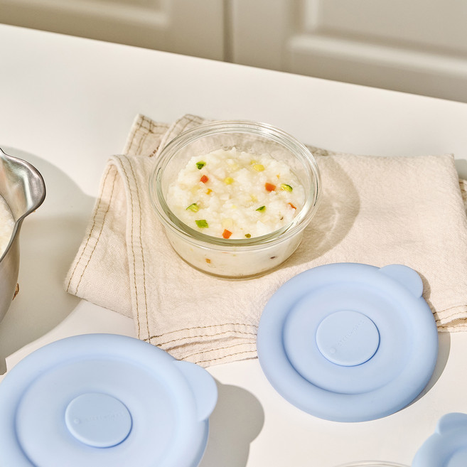 스틸웍스 데일리쿡 냉동밥 보관용기 330ml 코튼블루, 1개, 단품