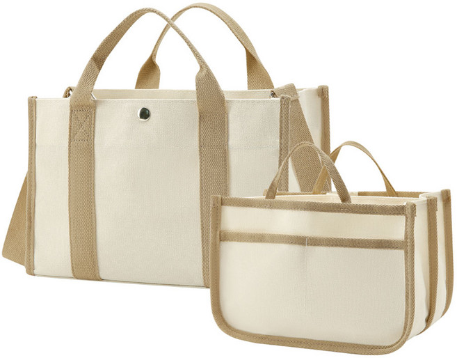 ADDEDIT 莫內帆布尿布包 + 內袋套組, 象牙白