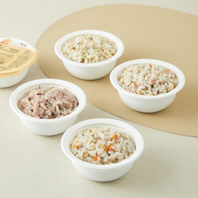 짱죽 후기 11개월 이유식 진밥 한우뿌리채소 200g + 닭가슴살들깨 200g + 한우맑은무 200g + 건표고흑미 200g E세트, 1세트