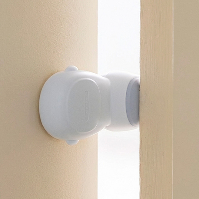 아가드 스마트 회전 타원형 도어스토퍼, 화이트, 2개