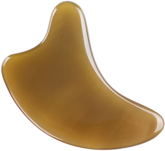 MEO 물소뿔 갈색 다용도 마사지 괄사, 1개