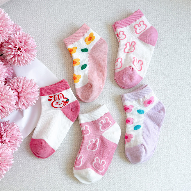 키즈퓨처 베리또 망사 발목 양말 5켤레 세트