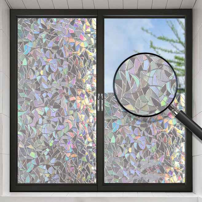 피어니스트 무점착 사생활보호 창문 시트지, 초승달, 100 x 200 cm