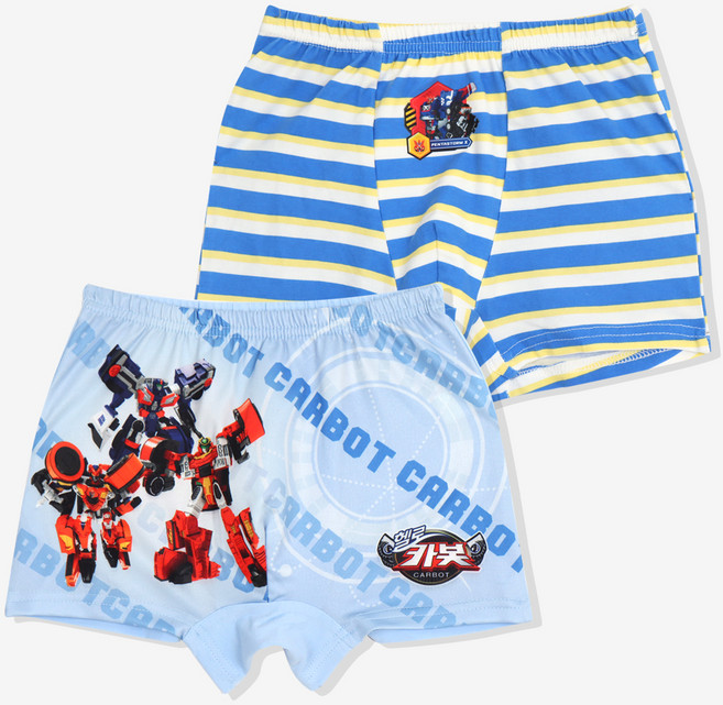PremierFam 男童用 Hello Carbot 四角內褲 2件組