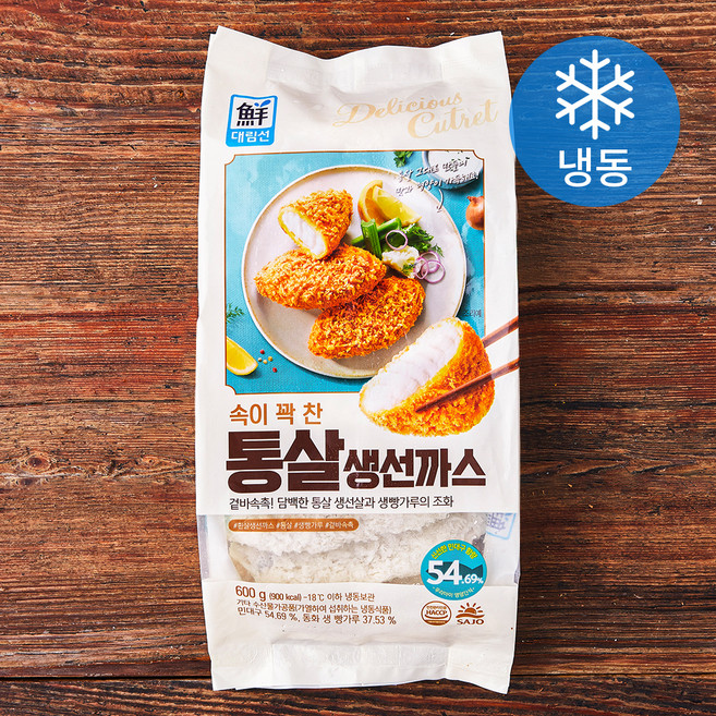 대림선 사조대림 속이 꽉 찬 통살생선까스 (냉동), 600g, 1개