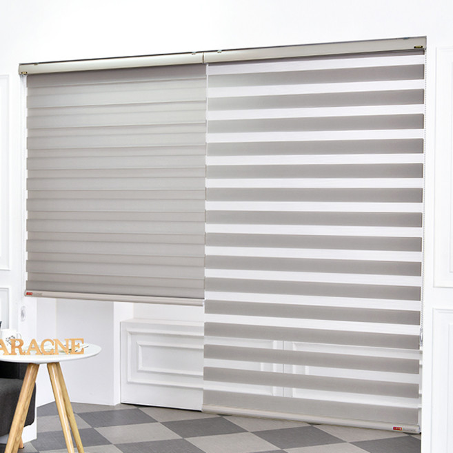 ARACNE 自然雙色斑馬簾 捲簾 窗戶型