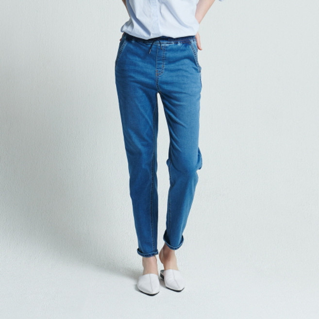 카이아크만 여성용 테이퍼드핏 데님 팬츠