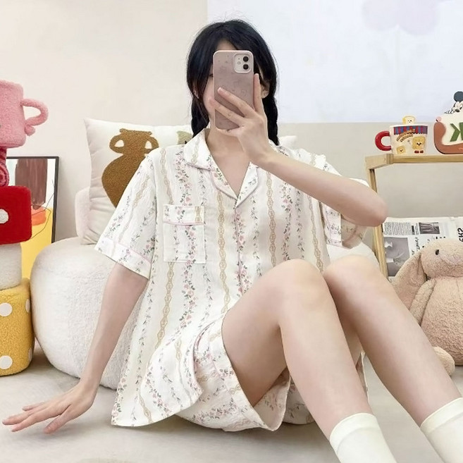 어나더디 여성용 위클리 무드 반팔 잠옷