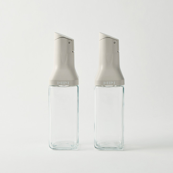 한샘 클리어 자동개폐 미니 오일병 아이보리, 350ml, 2개