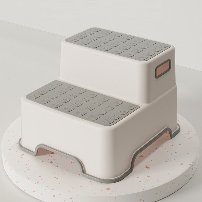 멜로우두두 유아용 논슬립 2단 디딤대, 그레이, 1개