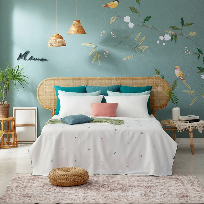 박홍근홈패션 셀린느 냉감 누비이불 패드 베개커버 세트