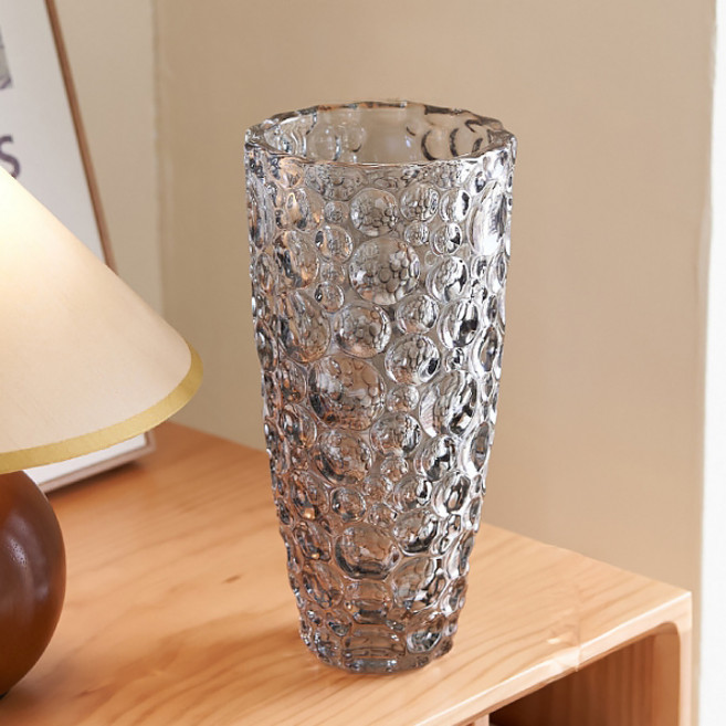 미르노아 물방울 고급 오브제 인테리어 유리화병 MMM3518, 그레이