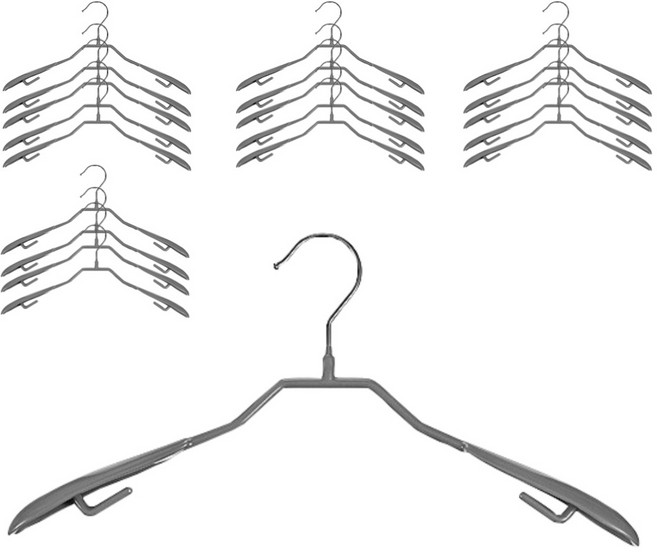 라이프서치 남성용 논슬립 자켓 코팅 옷걸이, 그레이, 20개