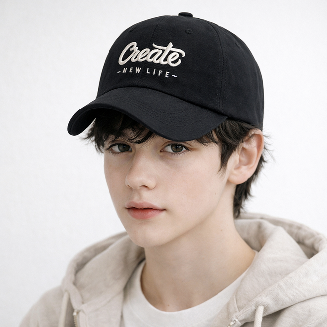 딥톡 데일리 베이스볼 자수 캡 25DT1073