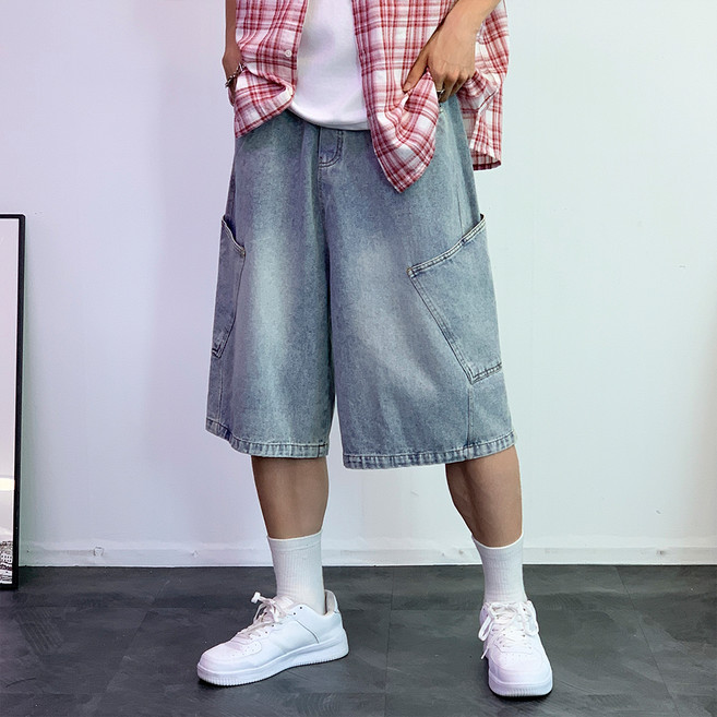 콘피아르 남성용 사이드 빅포켓 버뮤다 밴딩 청반바지 TC11001