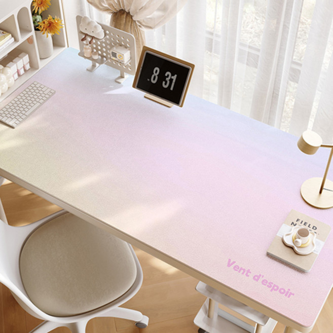 윰스 데스크테리어 파스텔 데스크매트 마우스 장패드, 오로라핑크