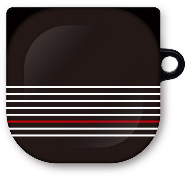 프루그나 디자인 레드 포인트 갤럭시 버즈 프로 / 버즈 라이브 / 버즈2 케이스, 블랙